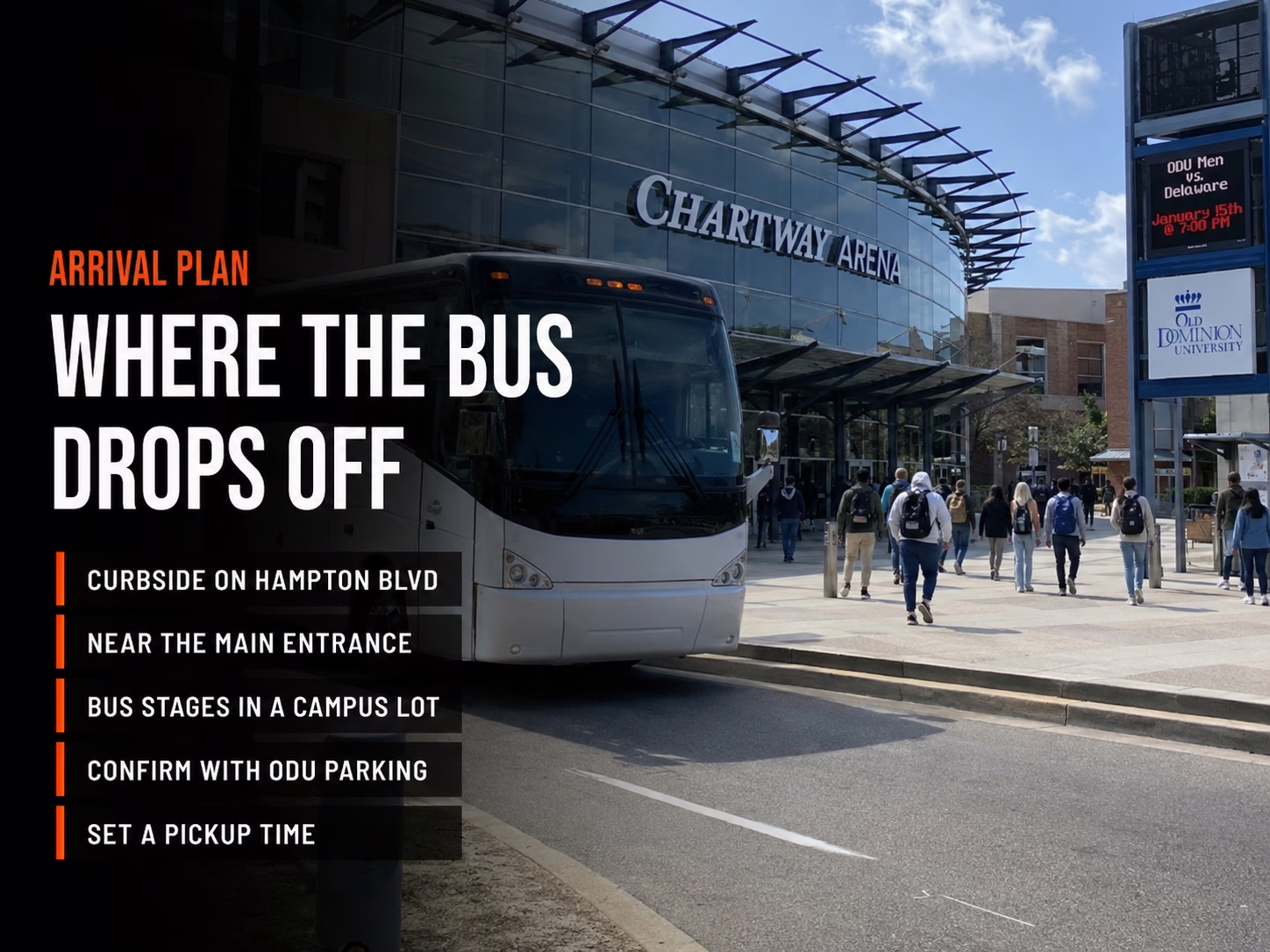 Rent a Bus to Chartway Arena