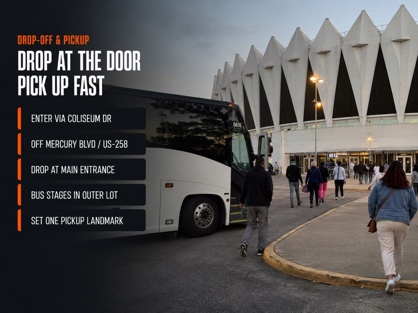 Blog Hampton Coliseum Dropoff Pickup