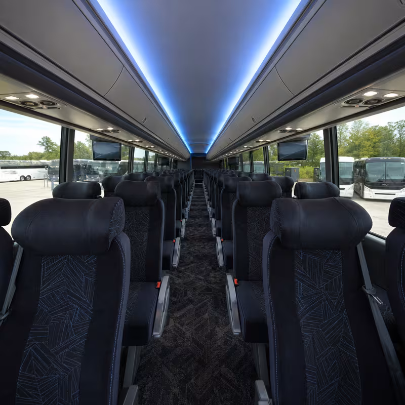 40-56 Passenger Charter Bus Interior