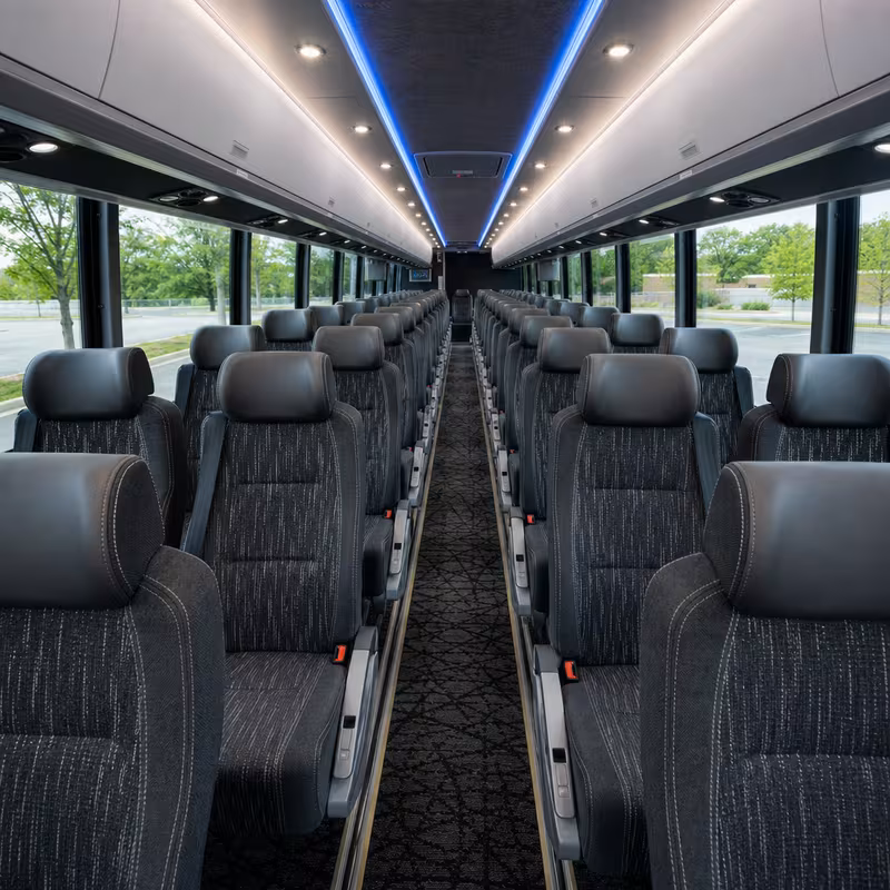 40-56 Passenger Charter Bus Interior