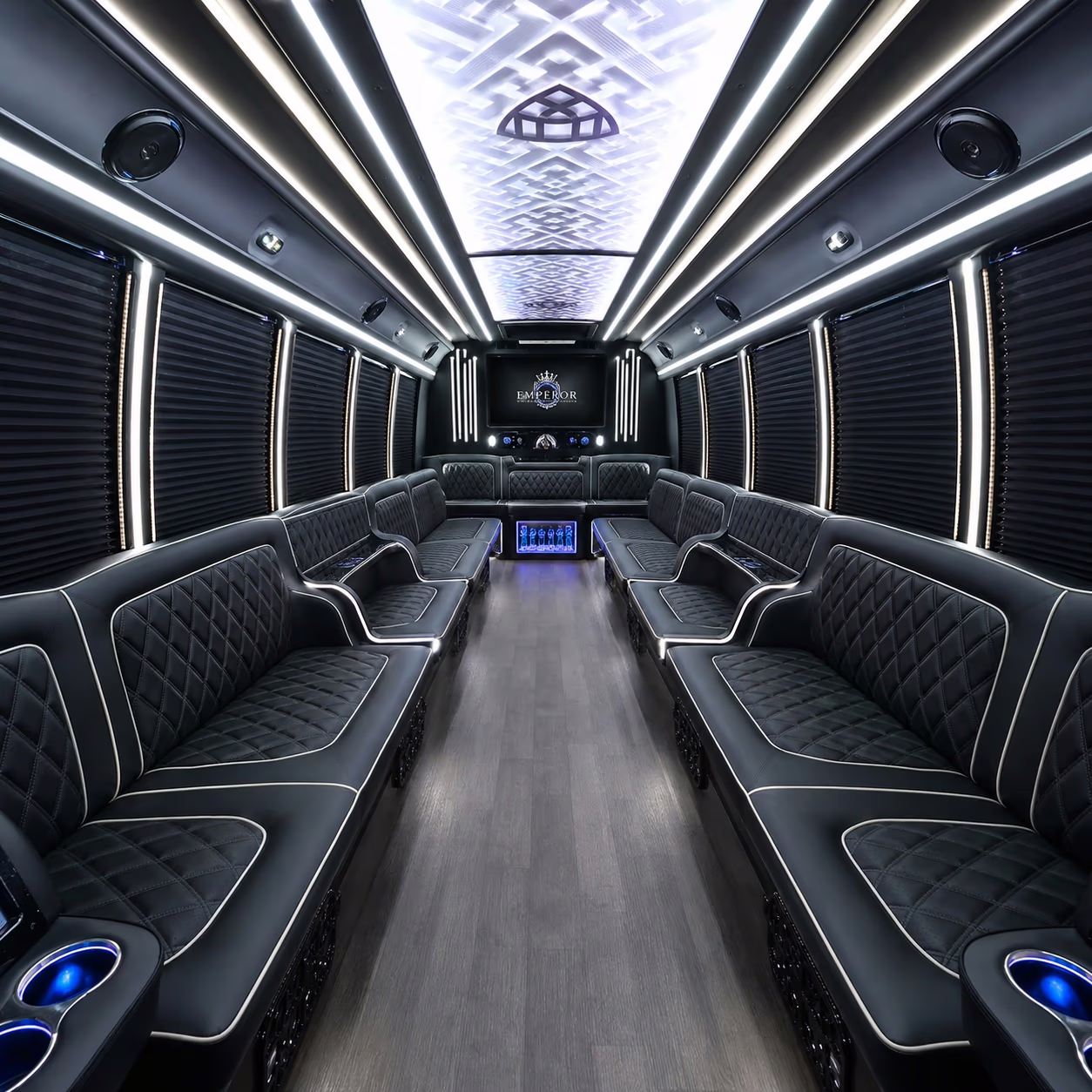 15 Passenger Party Bus Inside