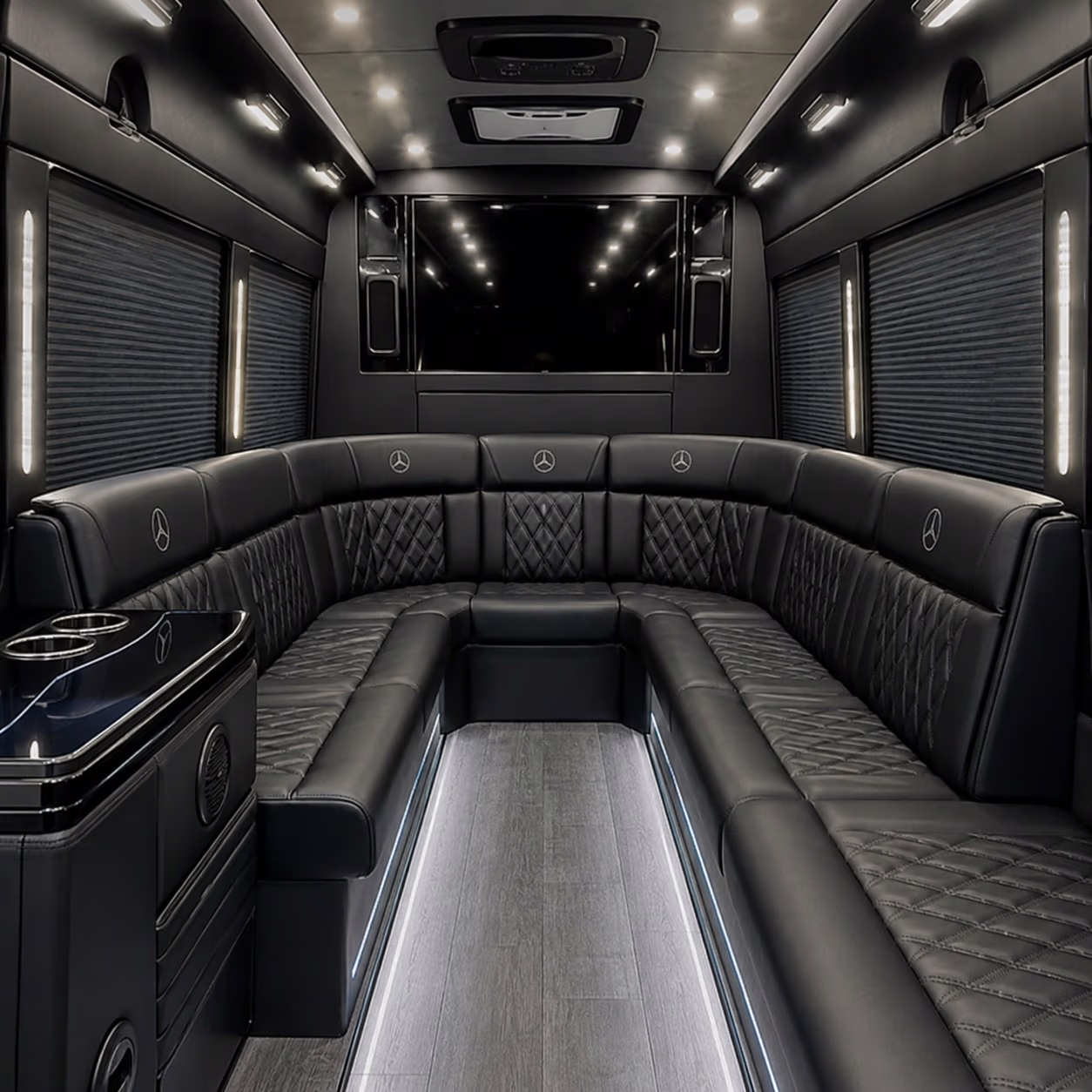 14 Passenger Sprinter Limo Interior