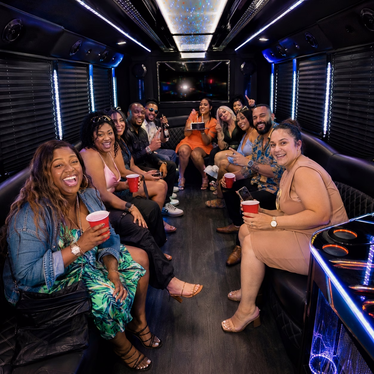 Birthday party bus birthday party bus party bus exterior group birthday 2 in Hampton Roads