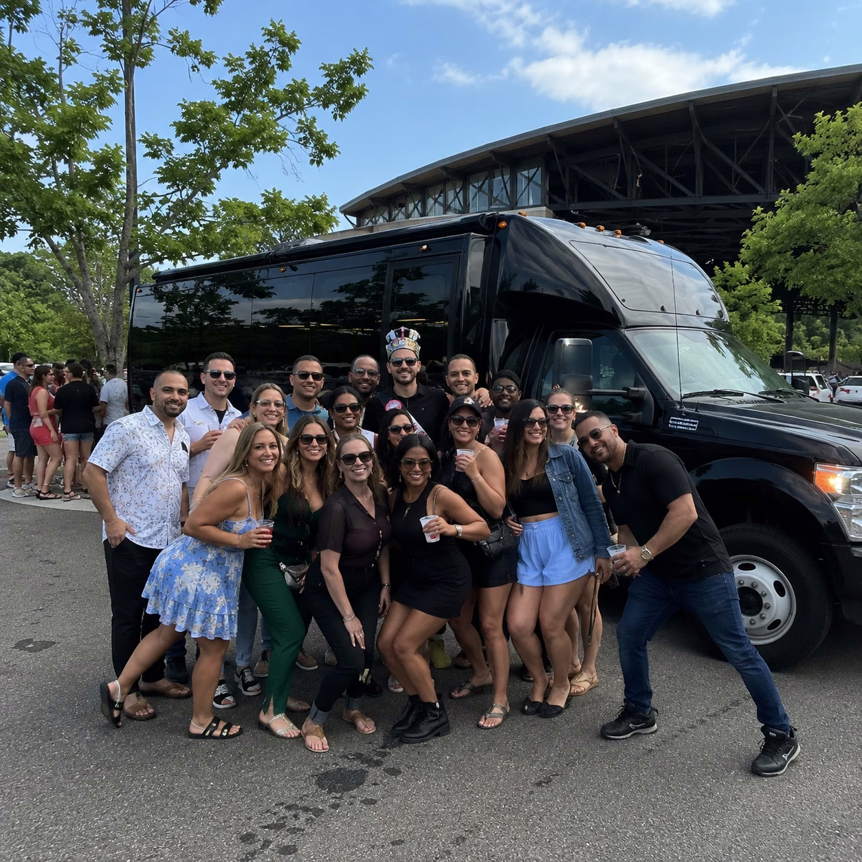 Birthday party bus birthday party bus sprinter limo interior passengers birthday in Hampton Roads