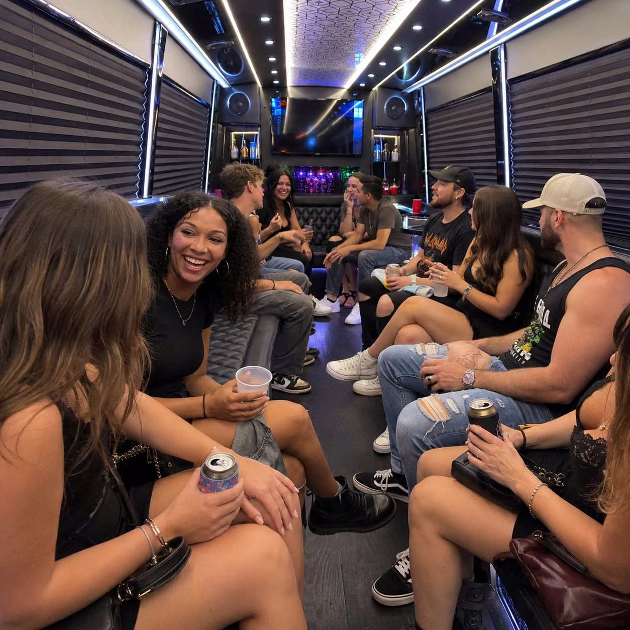 Corporate event party bus corporate event transportation sprinter van with driver corporate trip in Hampton Roads