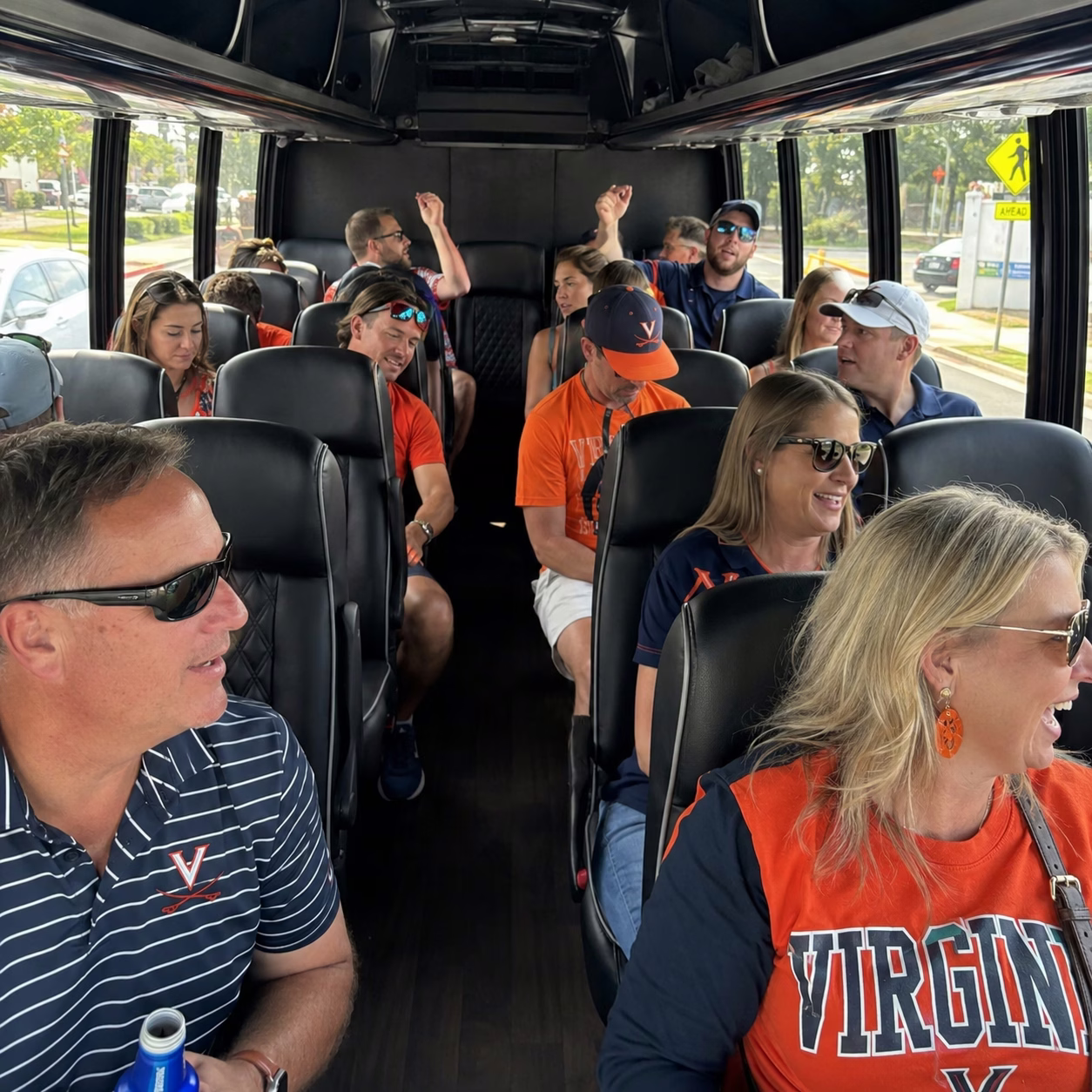 Sporting event party bus sporting event bus party bus luggage bay in Hampton Roads