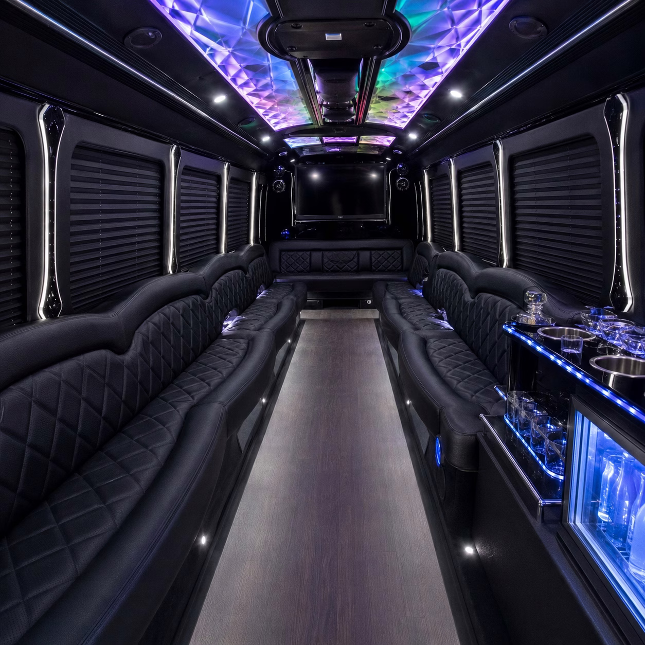Sporting event party bus sporting event bus sprinter van exterior group in Hampton Roads